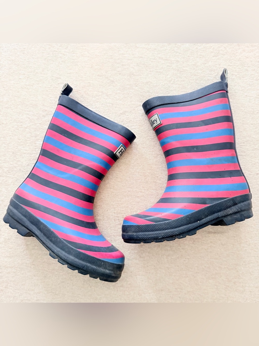 Hatley Kids Pretty Stripes Matte Rain Boots